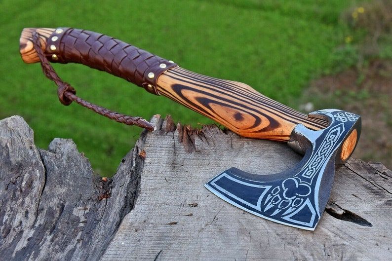 Handmade Viking Forged Axe Groomsmen Gift  Birthday Gift Collectibles Axe  Gift For Him  Anniversar 1