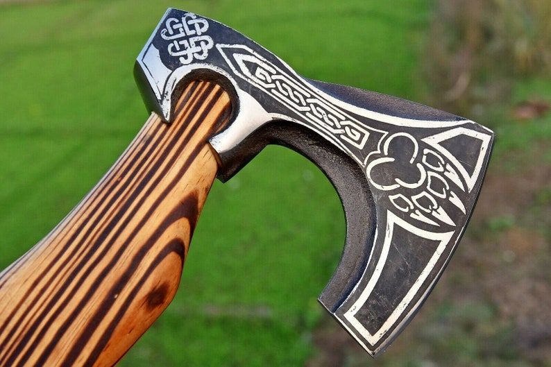 Handmade Viking Forged Axe Groomsmen Gift  Birthday Gift Collectibles Axe  Gift For Him  Anniversar 3