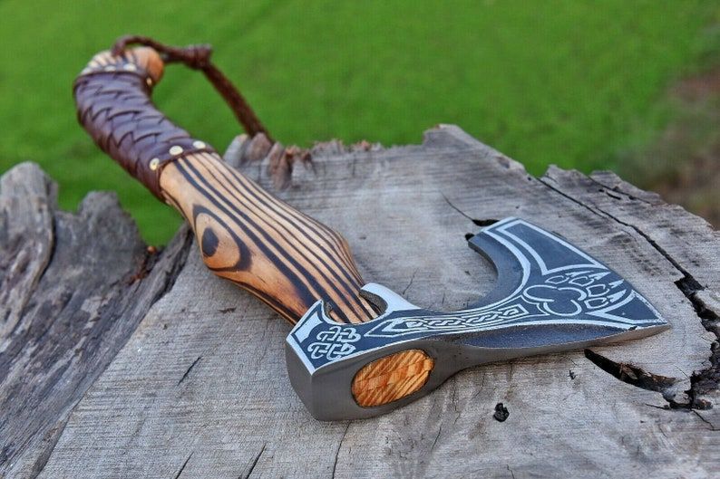 Handmade Viking Forged Axe Groomsmen Gift  Birthday Gift Collectibles Axe  Gift For Him  Anniversar 4