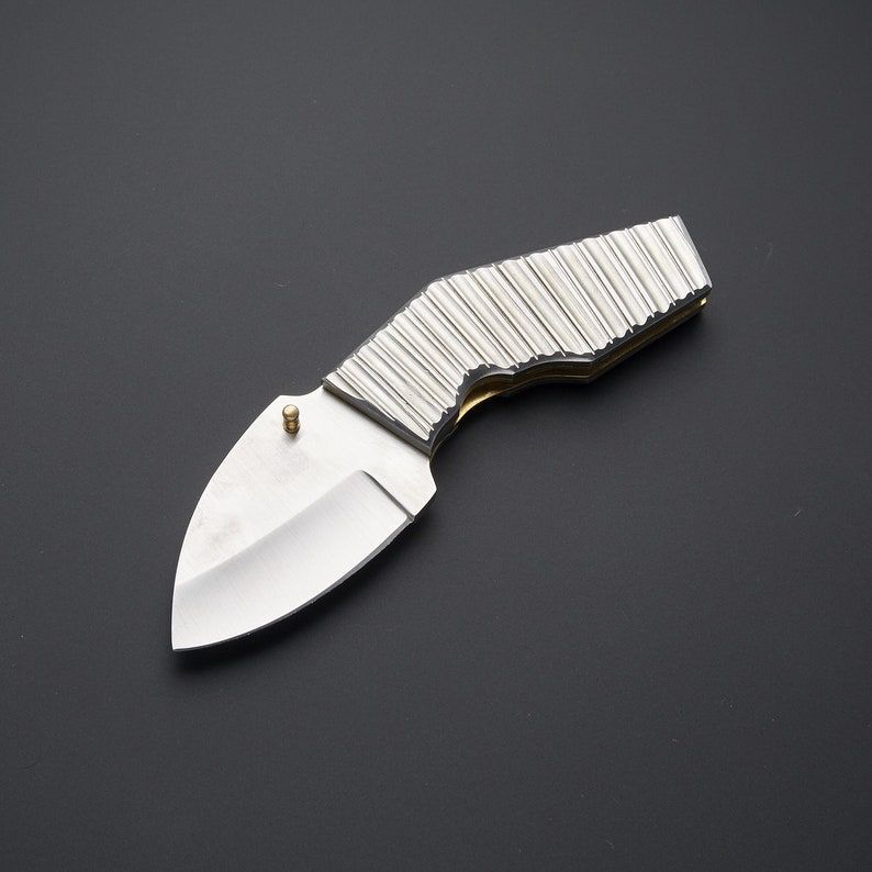 THE AQUA EDC  Custom Hand Forged  VG10 High Carbon Steel  Folding Knife  Pocket Knife  Everyday Car 1