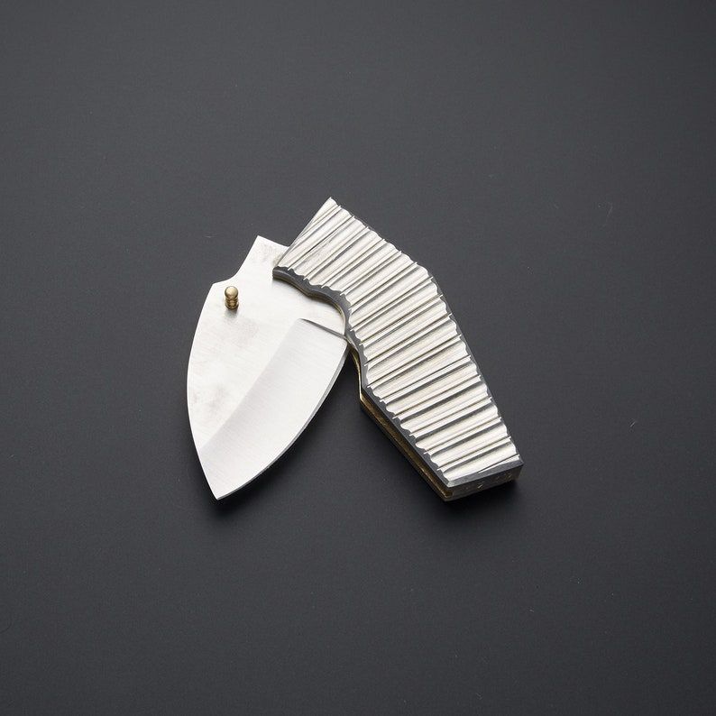 THE AQUA EDC  Custom Hand Forged  VG10 High Carbon Steel  Folding Knife  Pocket Knife  Everyday Car 2