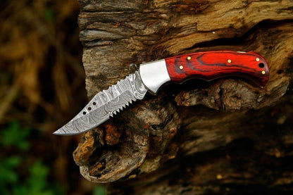Handmade Folding Knife Damascus Folding Knife