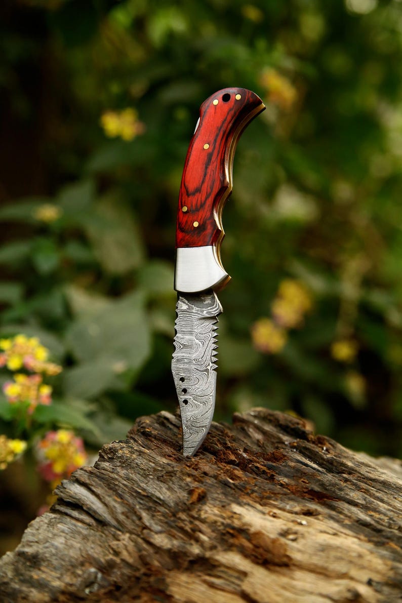 Handmade Folding Knife Damascus Folding Knife