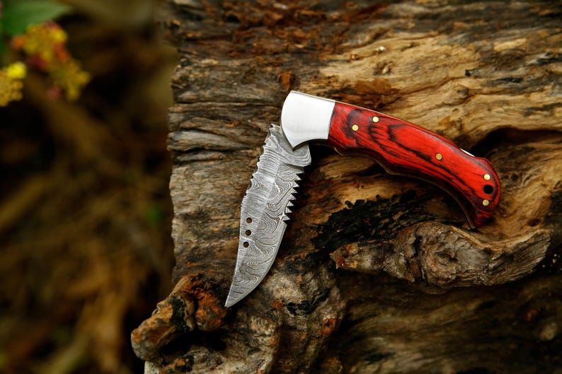 Handmade Folding Knife Damascus Folding Knife