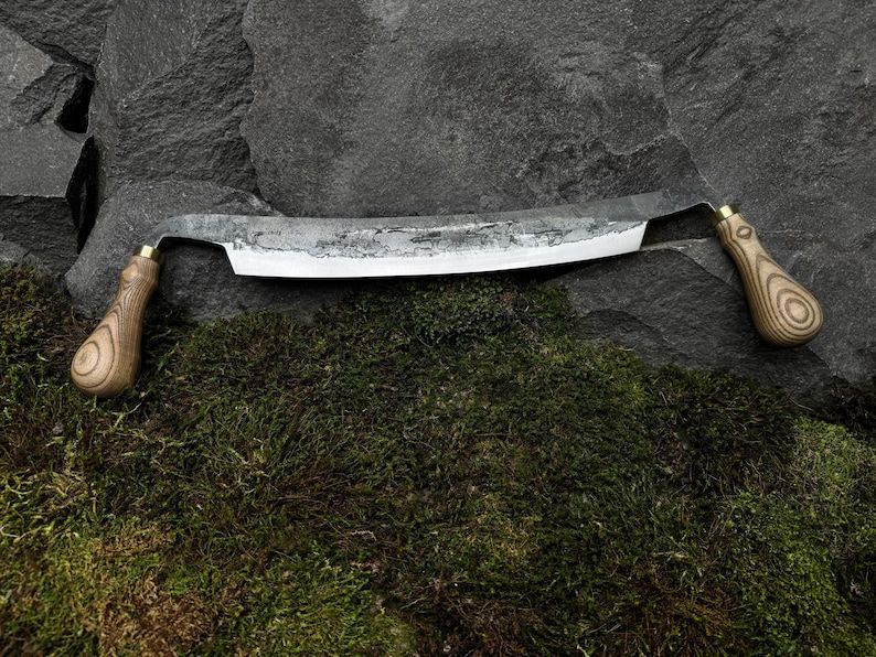 Big Drawknife With Leather Case