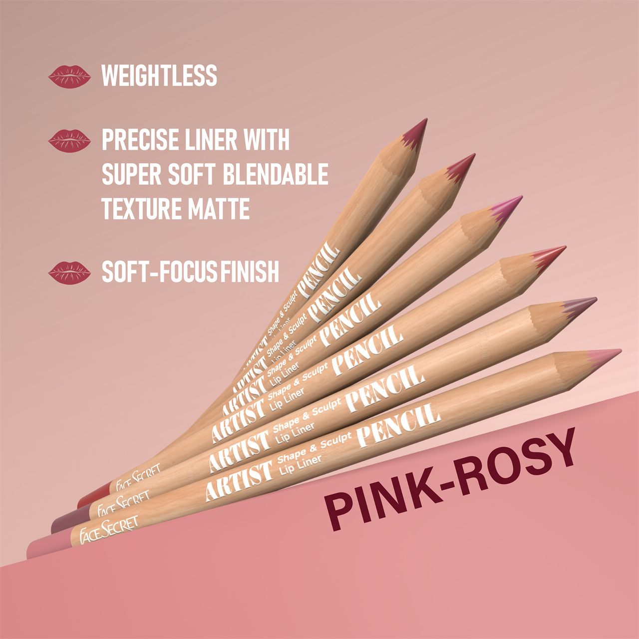 Face Secret Artist Sculpt Lip Liner Set  Soft Matte Precision 4