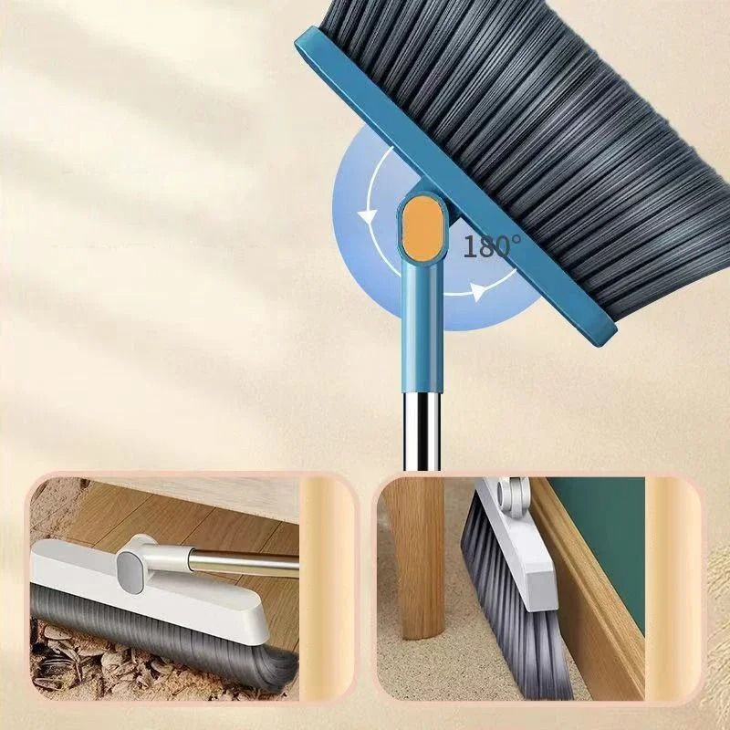 Vertical Folding Broom And Dustpan Set  Soft Bristles Easy Cleaning 5