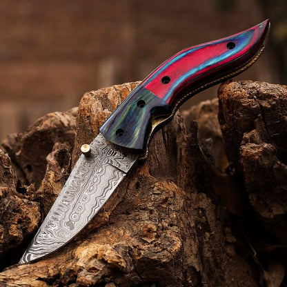 Handmade Pocket Folding Knife Damascus Pocket Knive Everyday Carry Knife Birthday Gift Boyfriend Gi 1