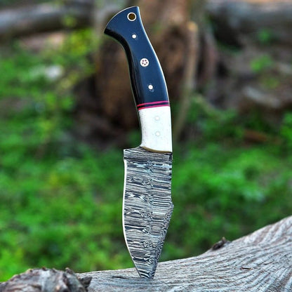 Handmade Damascus Hunting Knife With Sheath Tactical Bushcraft Knife Camping Gift For Husband Survi 4