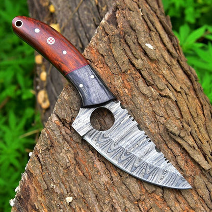 Damascus Steel Hunting Knife Hand Forged Camping Knife Pocket Knife Fixed Blade Knife Anniversary G 1