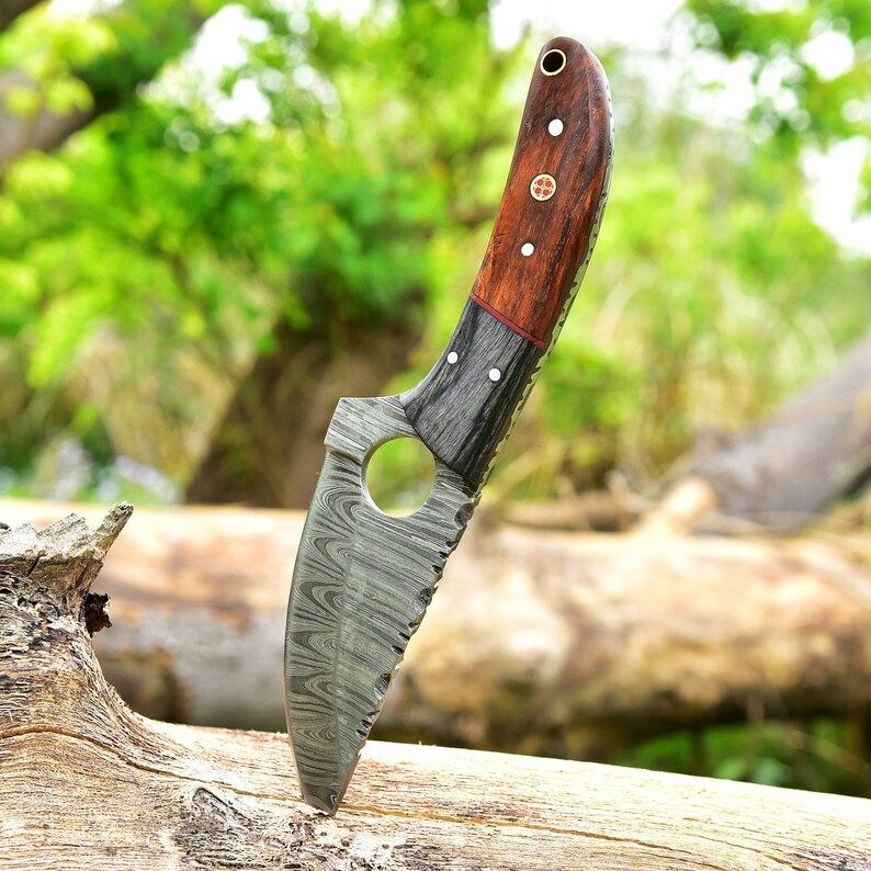 Damascus Steel Hunting Knife Hand Forged Camping Knife Pocket Knife Fixed Blade Knife Anniversary G 2