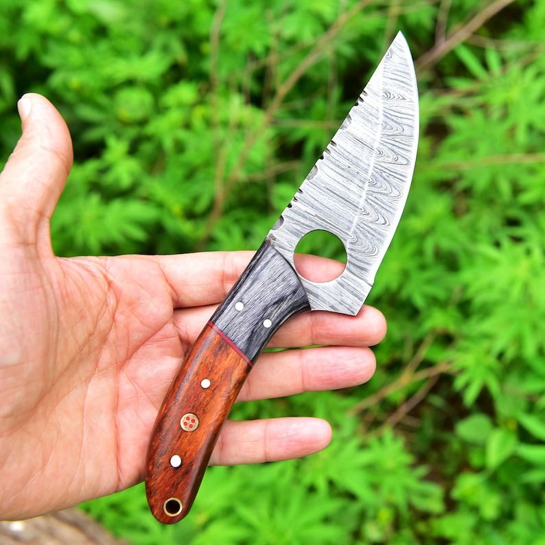 Damascus Steel Hunting Knife Hand Forged Camping Knife Pocket Knife Fixed Blade Knife Anniversary G 4