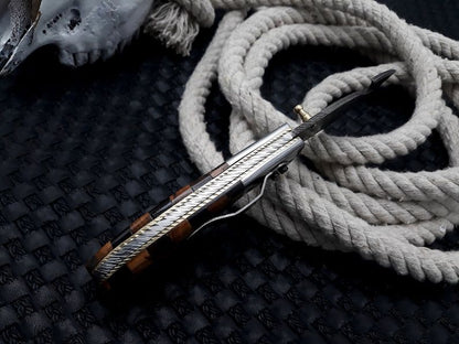 Handcrafted Damascus Gut Hook Skinning Knife  Your Ultimate Hunting And Camping Companion  Prime Sk 2