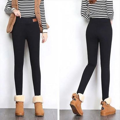 Warm Winter Leggings For Women Thermal Casual Stretchy Leggings Comfortable Lamb Fleece Soft Pants 3