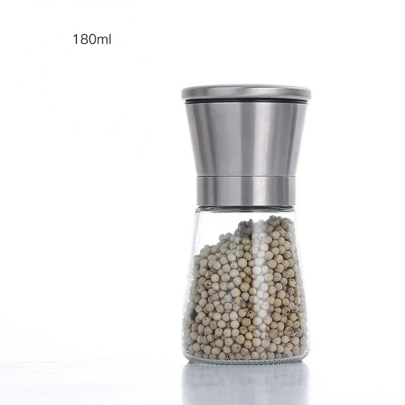 180200ML Stainless Steel Pepper Grinder  Manual Spice Mill 4