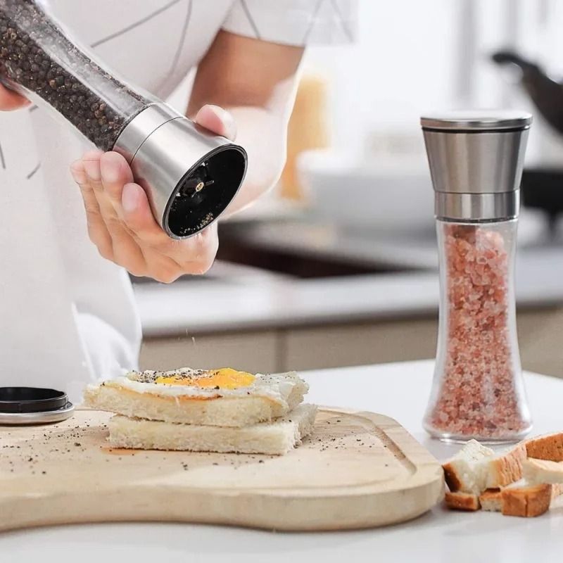 180/200ML Stainless Steel Pepper Grinder – Manual Spice Mill