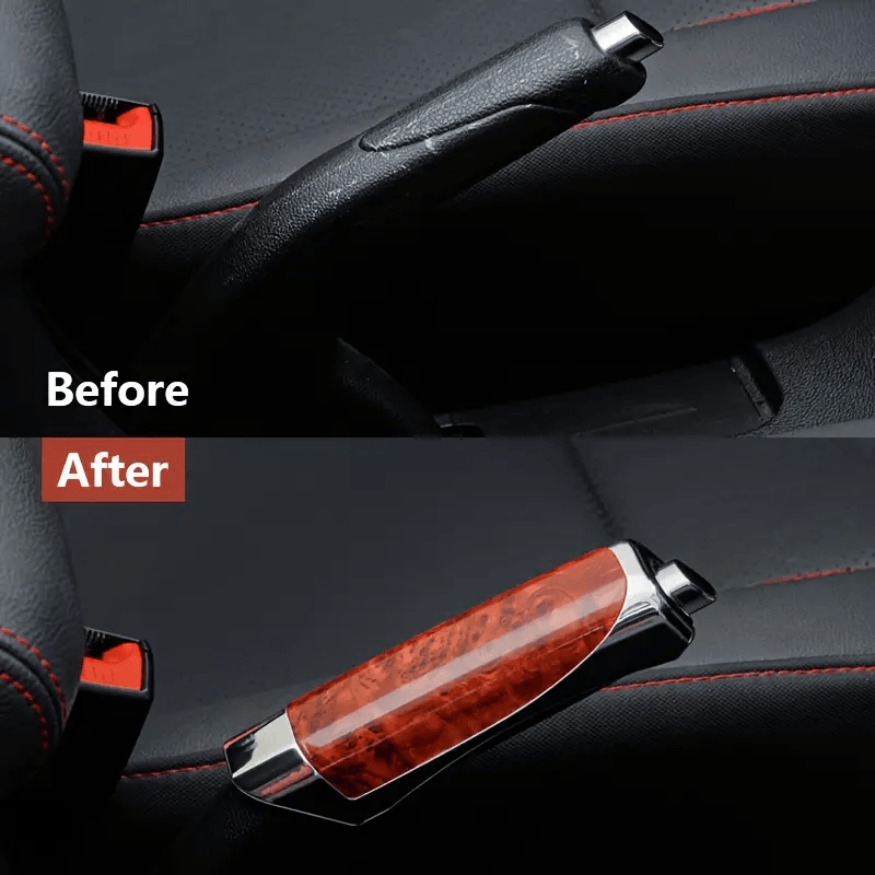 Universal Wooden AntiSlip Handbrake Cover  Car Gear Shift Decor 4