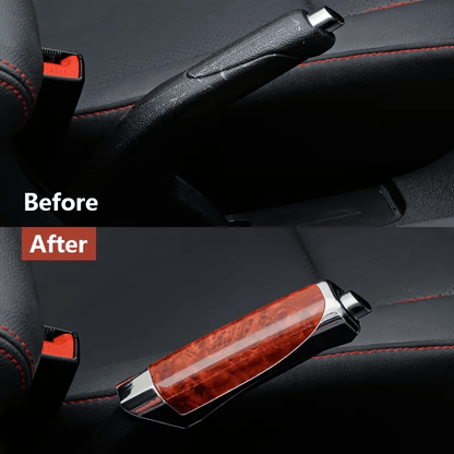 Universal Wooden AntiSlip Handbrake Cover  Car Gear Shift Decor 4