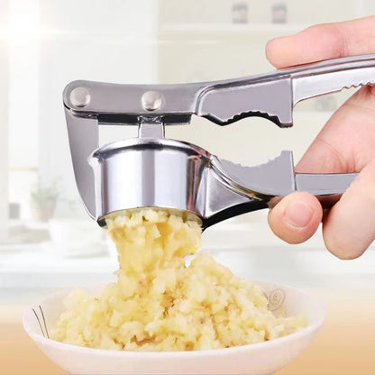 Stainless Steel Garlic Press Crusher - Manual Kitchen Tool