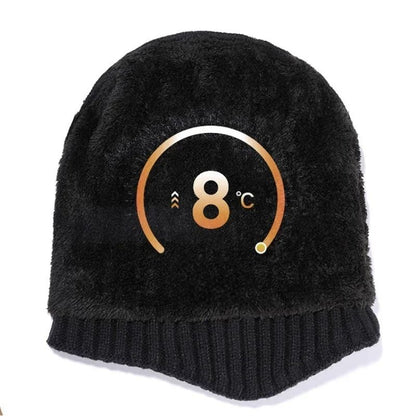 Mens Winter Knitted Hat With Warm Velvet Ear Protection 8