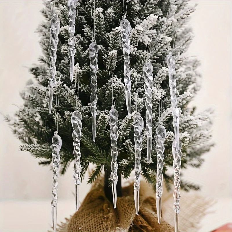 Elegant Clear Hanging Ornaments for Christmas