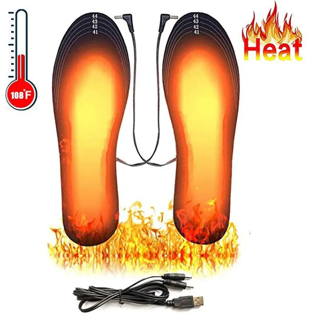 USB Heated Shoe Insoles - Washable Thermal Foot Warmers