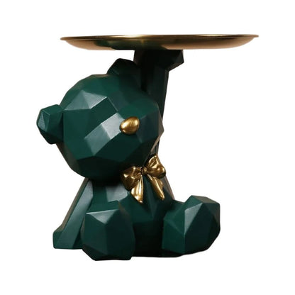 Geometric Bear Resin Key Holder  Stylish Home Decor Tray 8