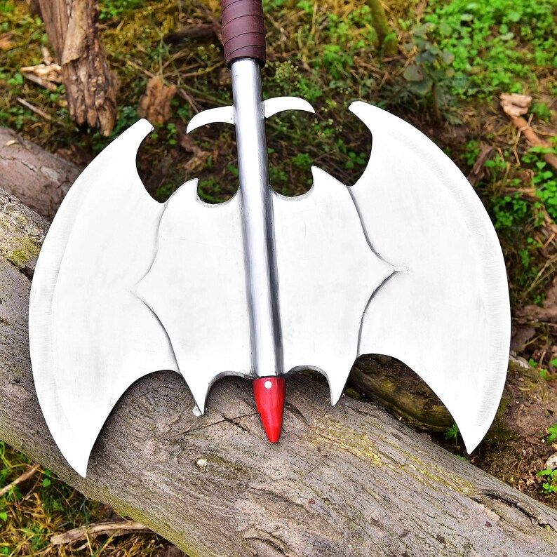 Handmade Double Head 38 Larger Axe Leather Sheath Carbon Steel Camping Hatchet Personalized Gifts F 2