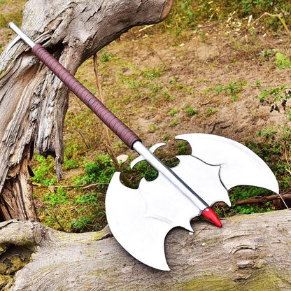 Handmade Double Head 38 Larger Axe Leather Sheath Carbon Steel Camping Hatchet Personalized Gifts F 3