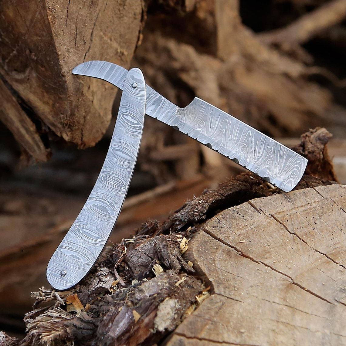 Handmade Damascus Steel Personalized Straight Razor Groomsman Gift With Shaving Ready Classic Barbe 2