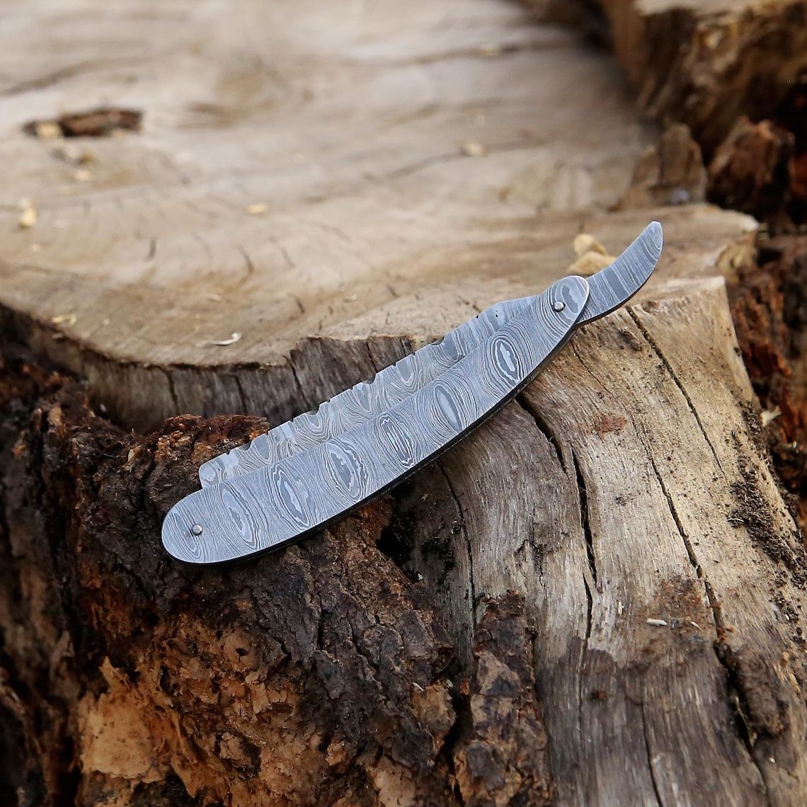 Handmade Damascus Steel Personalized Straight Razor Groomsman Gift With Shaving Ready Classic Barbe 3