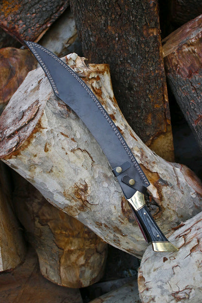 Custom Hand Forged 240 In Short Sword Machete With Sheath Full Tang 1