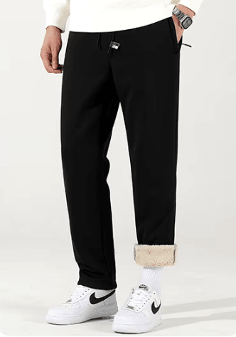 Mens Cashmere Joggers Winter Fleece Lined Jogger Pants Warm Thick Casual Sports Pants 3