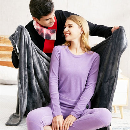 USB Electric Heated Blanket Wearable Fleece Body Warmer Shawl For Winter Comfort Portable Heated Bl 3