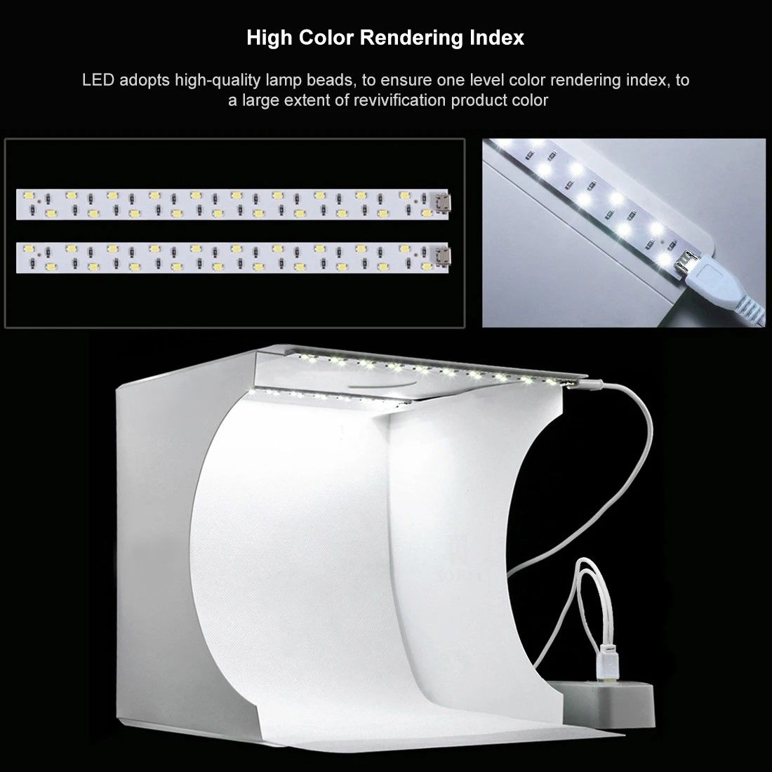 Order Mini LED Photo Studio with Backdrops