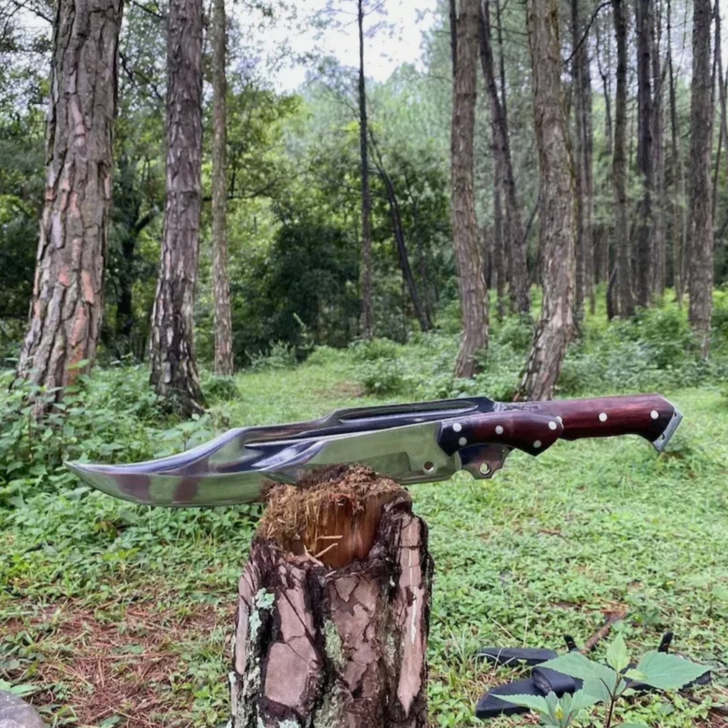 Custom Handmade Carbon Steel Blade Survival Bowie Knife Hunting Knife Camping 6