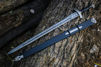 38 Inche Handmade Damascus Steel Beautiful Sword Hand Forged Sword Damascus Sword With Sheath Gift for Him Brithday Gift