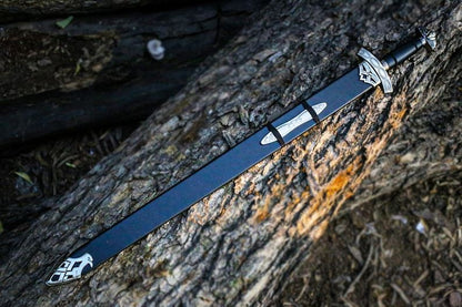 38 Inche Handmade Damascus Steel Beautiful Sword Hand Forged Sword Damascus Sword With Sheath Gift  3