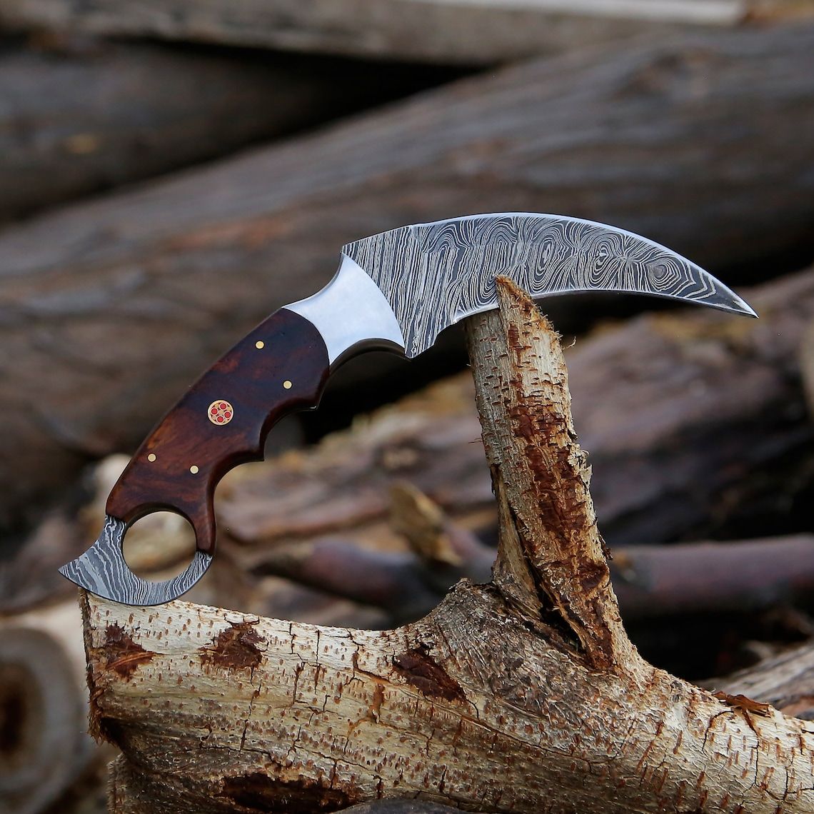 Karambit Knife  Fixed Blade With Sheath  Claw Knife Sharp Blade Karambits For Men  Women EDC ROSE W 3