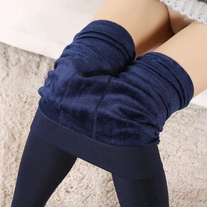 Fleece Lined Leggings for Winter, Velvet Thickening Leggings for Women, Thick Warm Stocking Elastic Pants