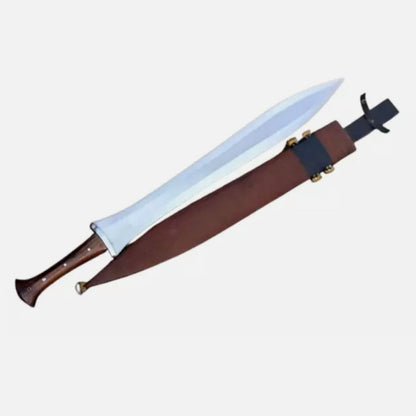 Custom Handmade Carbon Steel Greek Xiphos Hunting Sword-Hunting Sword Camping