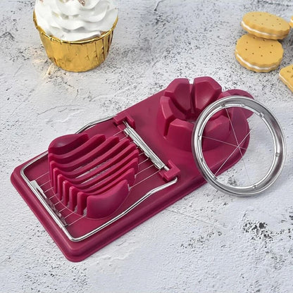 Durable and Hygienic Egg Slicer with Dual Designs