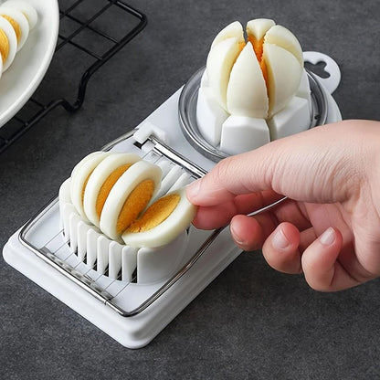Multifunctional Stainless Steel Egg Slicer – Flower Shape Cutter for Eggs & Fruits
