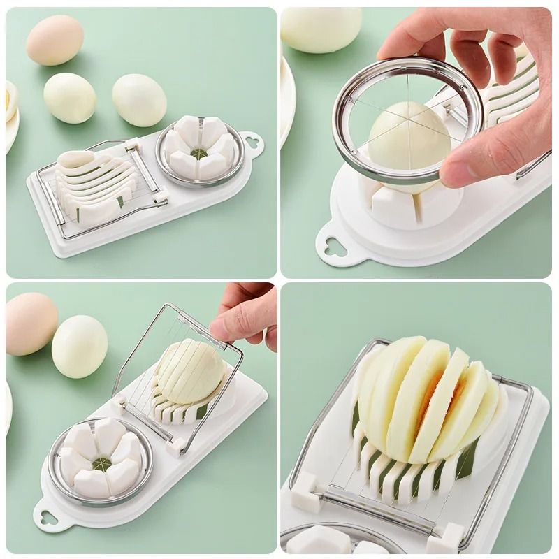 Multifunctional Stainless Steel Egg Slicer  Flower Shape Cutter For Eggs  Fruits 7