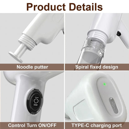 Rechargeable Electric Pasta Maker  Portable Noodle Machine With 6 Molds 5