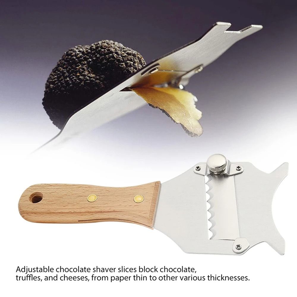 Adjustable Truffle Slicer  Shaver  Stainless Steel Cutter With Wooden Handle 4