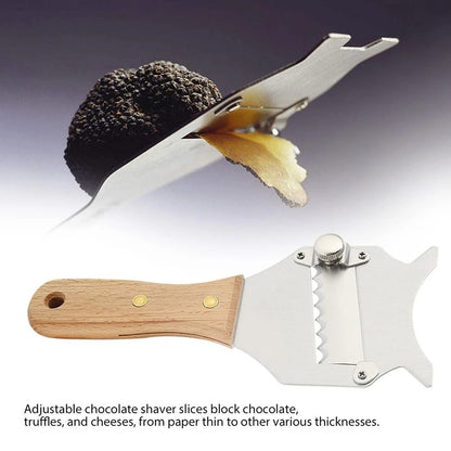 Adjustable Truffle Slicer  Shaver  Stainless Steel Cutter With Wooden Handle 4