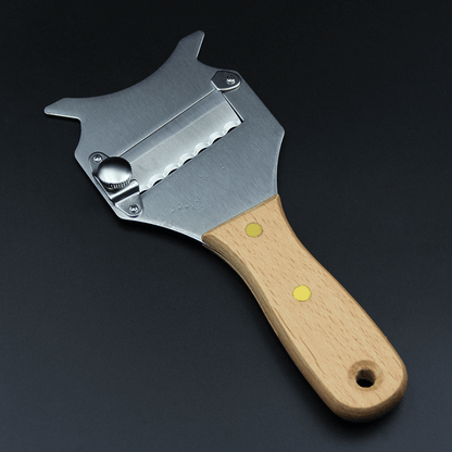 Adjustable Truffle Slicer & Shaver – Stainless Steel Cutter with Wooden Handle