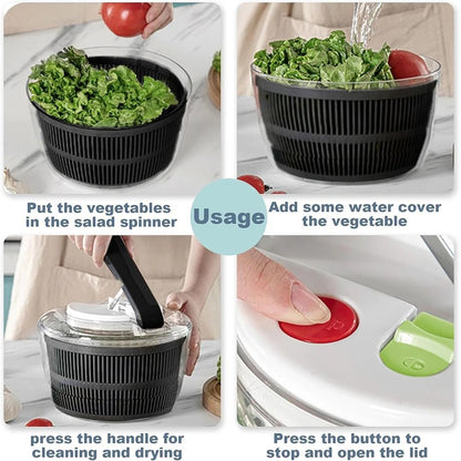 Safe Vegetable Washing Spinner