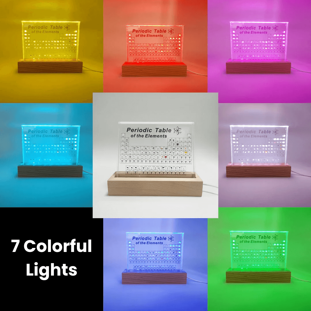 Periodic Table With Elements LED Night Light Table Lamp 3